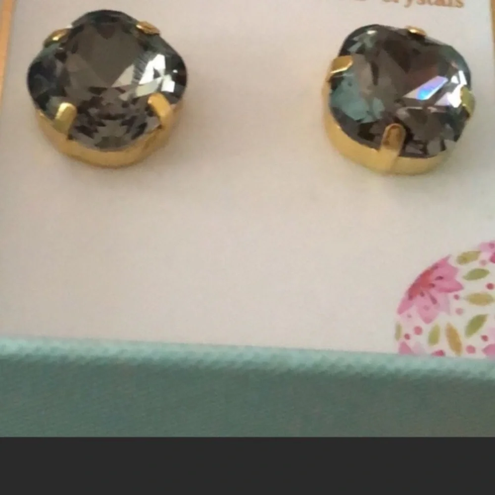 Black Diamond Crystal Earrings